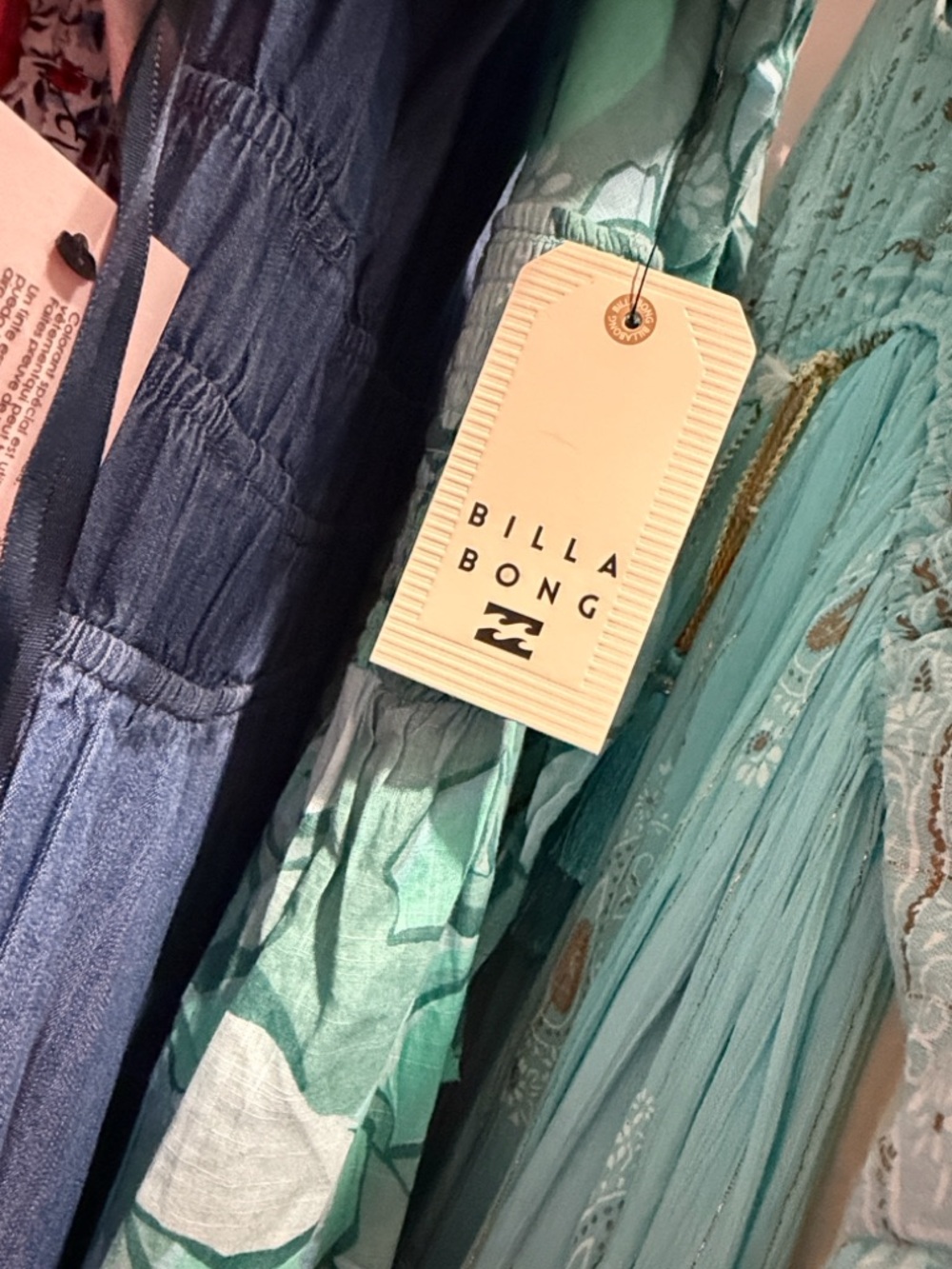 Billabong Teal Floral Midi Dress - Picture 3 of 5